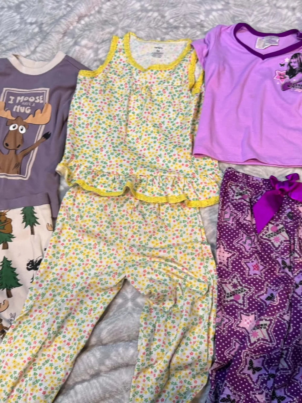 Floral Yellow Trim Girls' Pajama Set - Carters